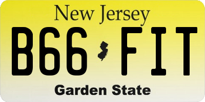 NJ license plate B66FIT