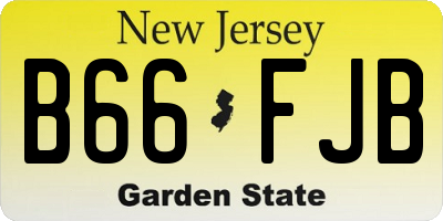 NJ license plate B66FJB