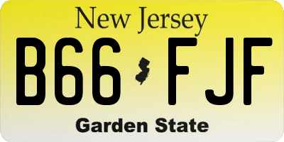 NJ license plate B66FJF