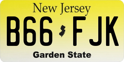 NJ license plate B66FJK