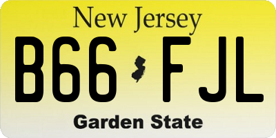 NJ license plate B66FJL