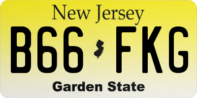 NJ license plate B66FKG