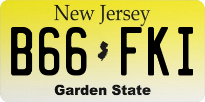 NJ license plate B66FKI