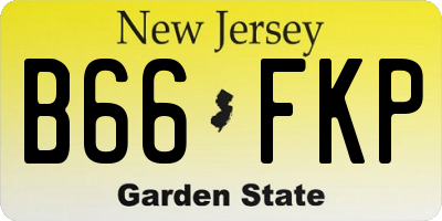 NJ license plate B66FKP