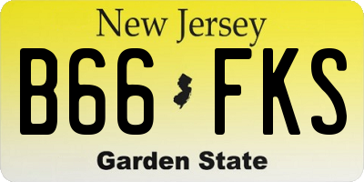 NJ license plate B66FKS