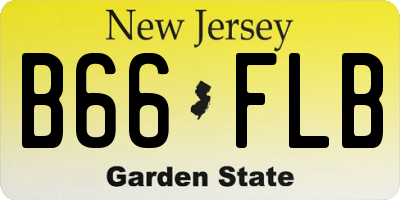 NJ license plate B66FLB