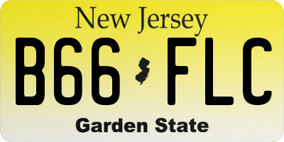 NJ license plate B66FLC