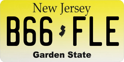 NJ license plate B66FLE