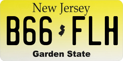 NJ license plate B66FLH
