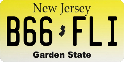 NJ license plate B66FLI