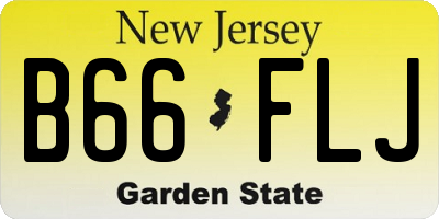 NJ license plate B66FLJ