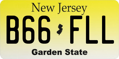NJ license plate B66FLL