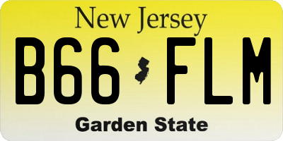 NJ license plate B66FLM