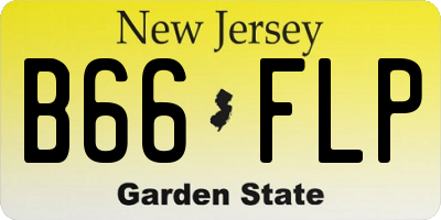 NJ license plate B66FLP