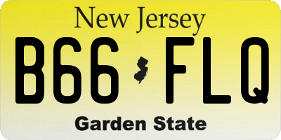 NJ license plate B66FLQ