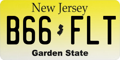 NJ license plate B66FLT