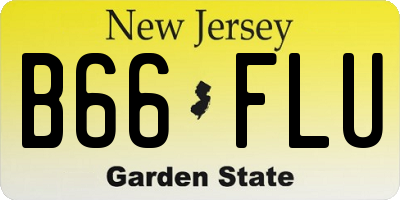 NJ license plate B66FLU