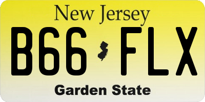 NJ license plate B66FLX