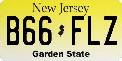 NJ license plate B66FLZ