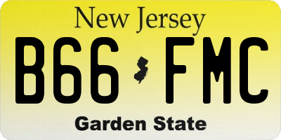 NJ license plate B66FMC
