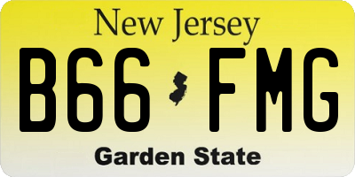 NJ license plate B66FMG
