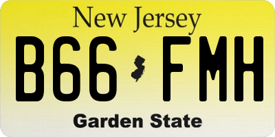 NJ license plate B66FMH