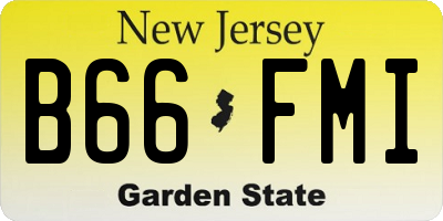 NJ license plate B66FMI