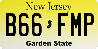 NJ license plate B66FMP