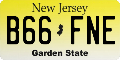 NJ license plate B66FNE