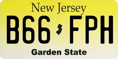 NJ license plate B66FPH