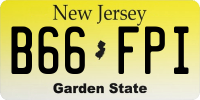 NJ license plate B66FPI