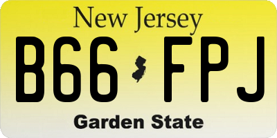 NJ license plate B66FPJ