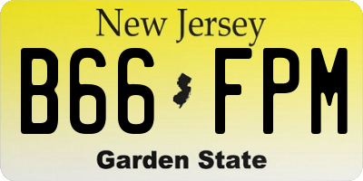 NJ license plate B66FPM