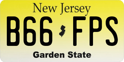 NJ license plate B66FPS