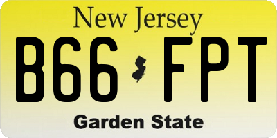 NJ license plate B66FPT