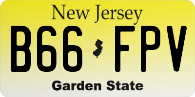 NJ license plate B66FPV
