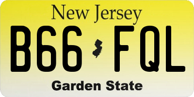 NJ license plate B66FQL