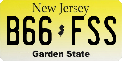 NJ license plate B66FSS