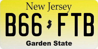 NJ license plate B66FTB