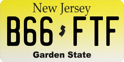 NJ license plate B66FTF