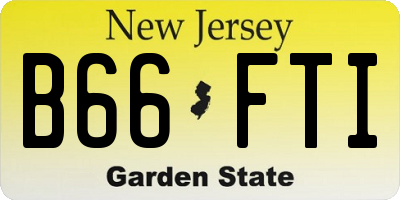 NJ license plate B66FTI