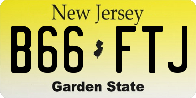 NJ license plate B66FTJ