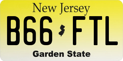 NJ license plate B66FTL