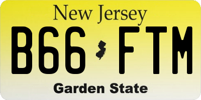 NJ license plate B66FTM