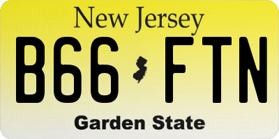 NJ license plate B66FTN