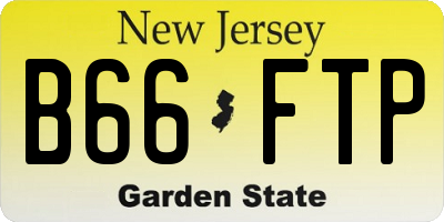 NJ license plate B66FTP