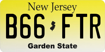 NJ license plate B66FTR