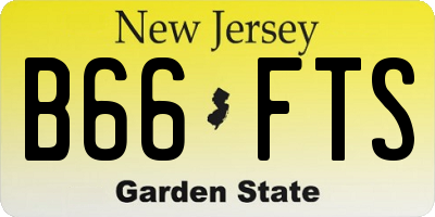 NJ license plate B66FTS