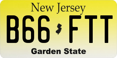 NJ license plate B66FTT