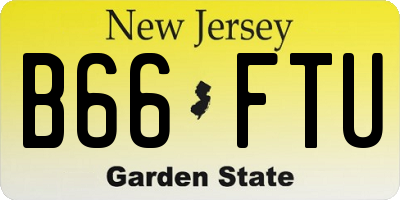 NJ license plate B66FTU
